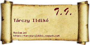Tárczy Ildikó névjegykártya
