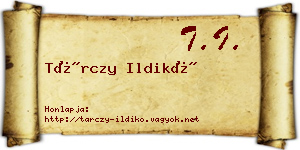 Tárczy Ildikó névjegykártya