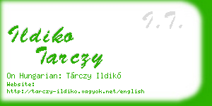ildiko tarczy business card