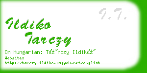 ildiko tarczy business card